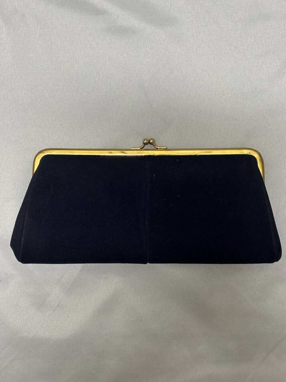 VINTAGE 1960s Jana black suede clutch for day or evening